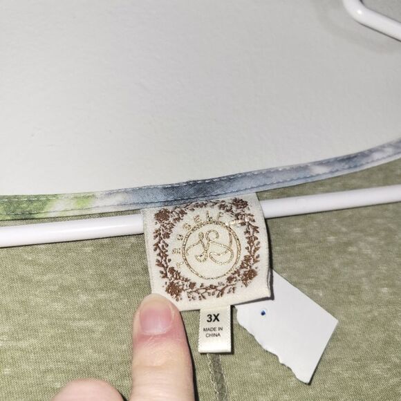 New TruSelf Boho Tie-Front Peasant Top 3X - Picture 3 of 10